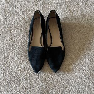 Cole Haan Women’s Arlyss Skimmer II Black Suede Leather Slip On Flat Loafer 8